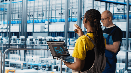 Financial services and enterprise analytics illustration