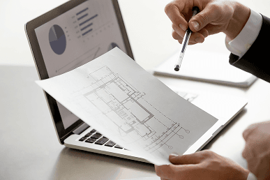 Real estate and property analytics illustration